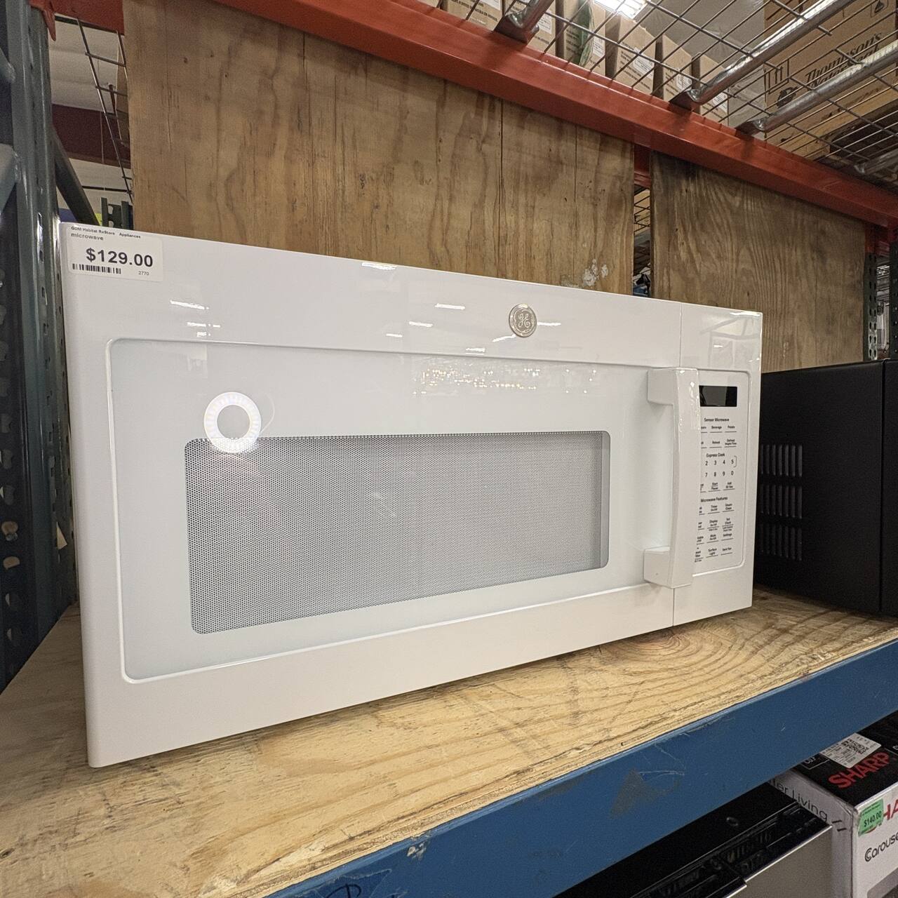 GE White OTR Microwave