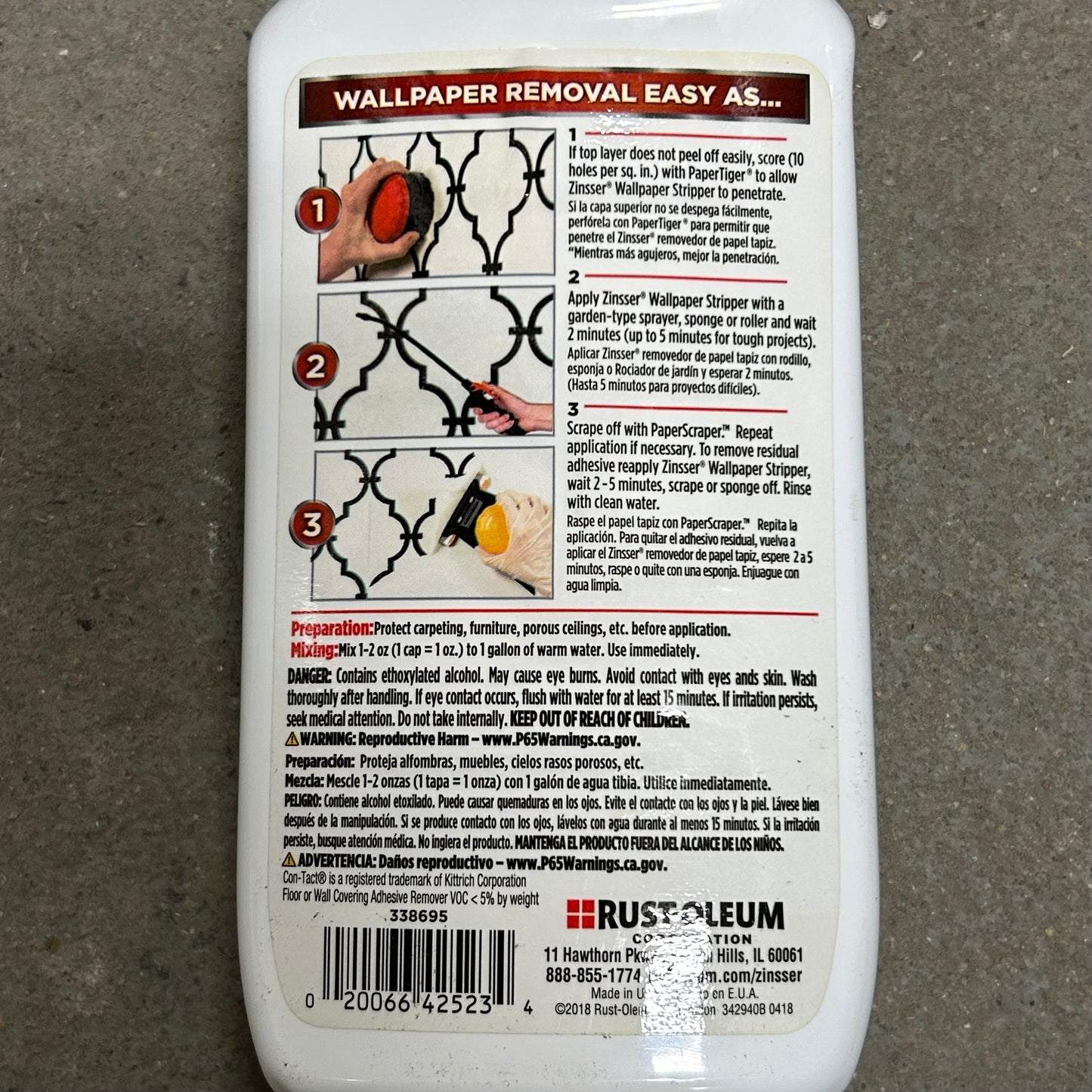 Zinsser Wallpaper Stripper16oz