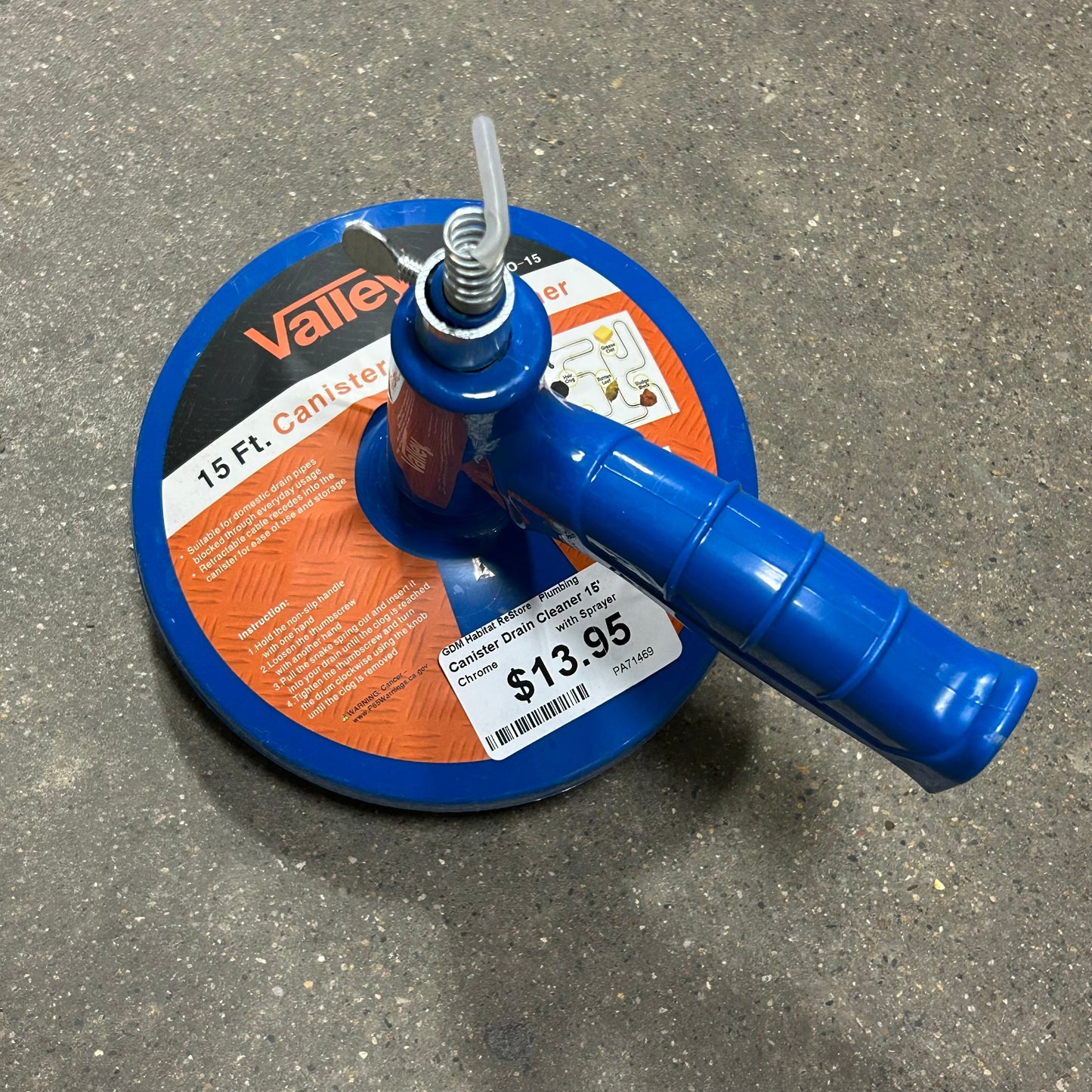 Canister Drain Cleaner 15'