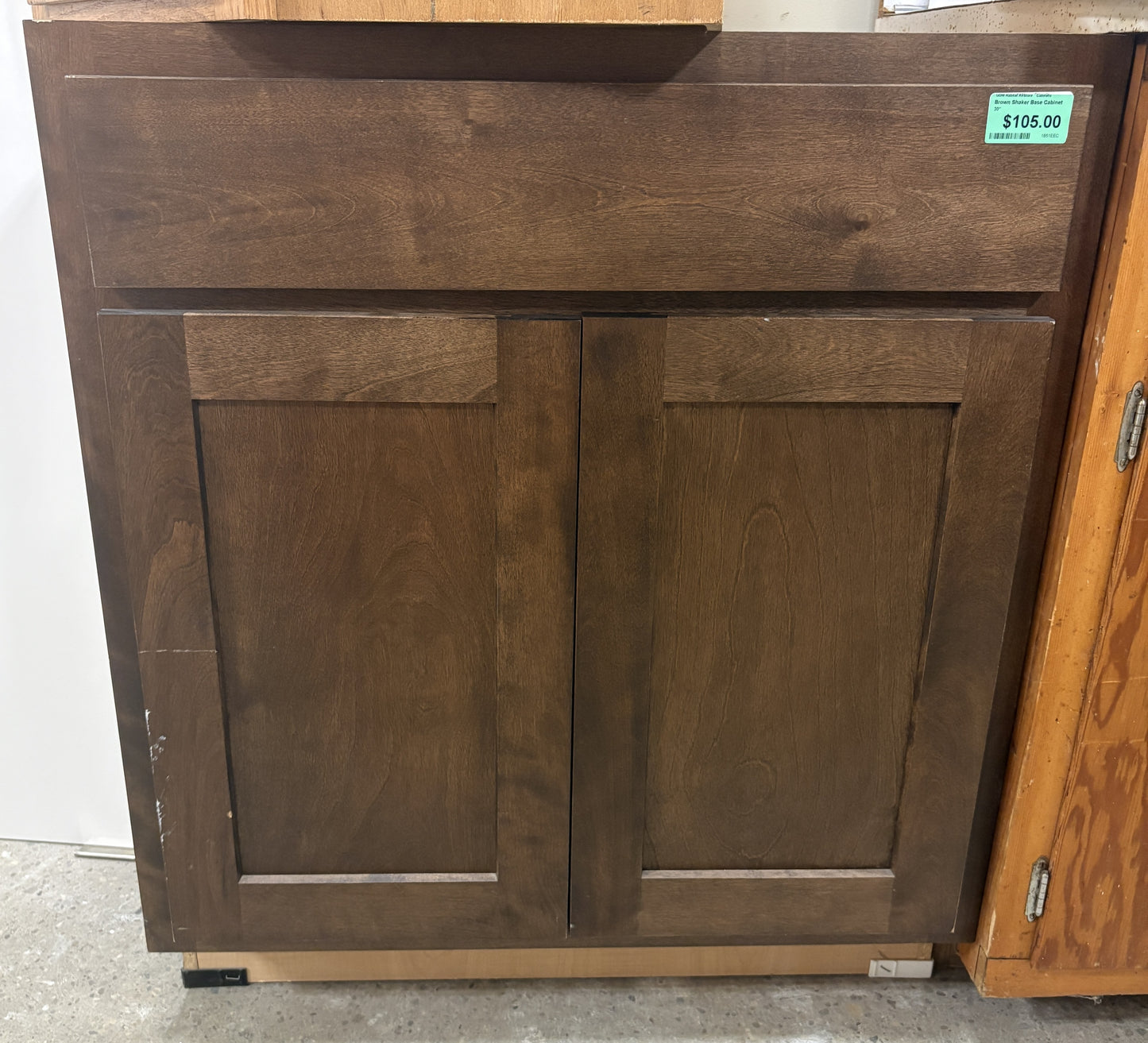 Brown Shaker Base Cabinet FALSE