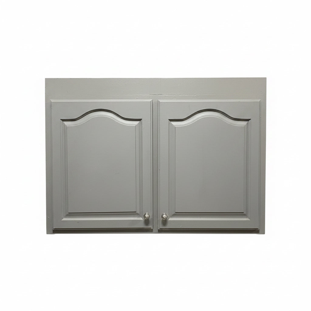 Gray 2-Door Arch Wall Cabinet FALSE