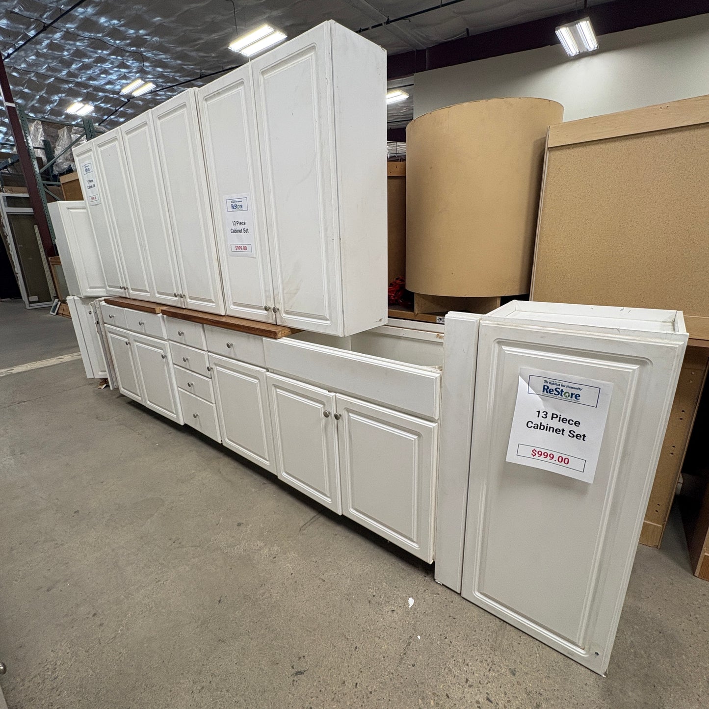 White 13-Pc Cabinet Set