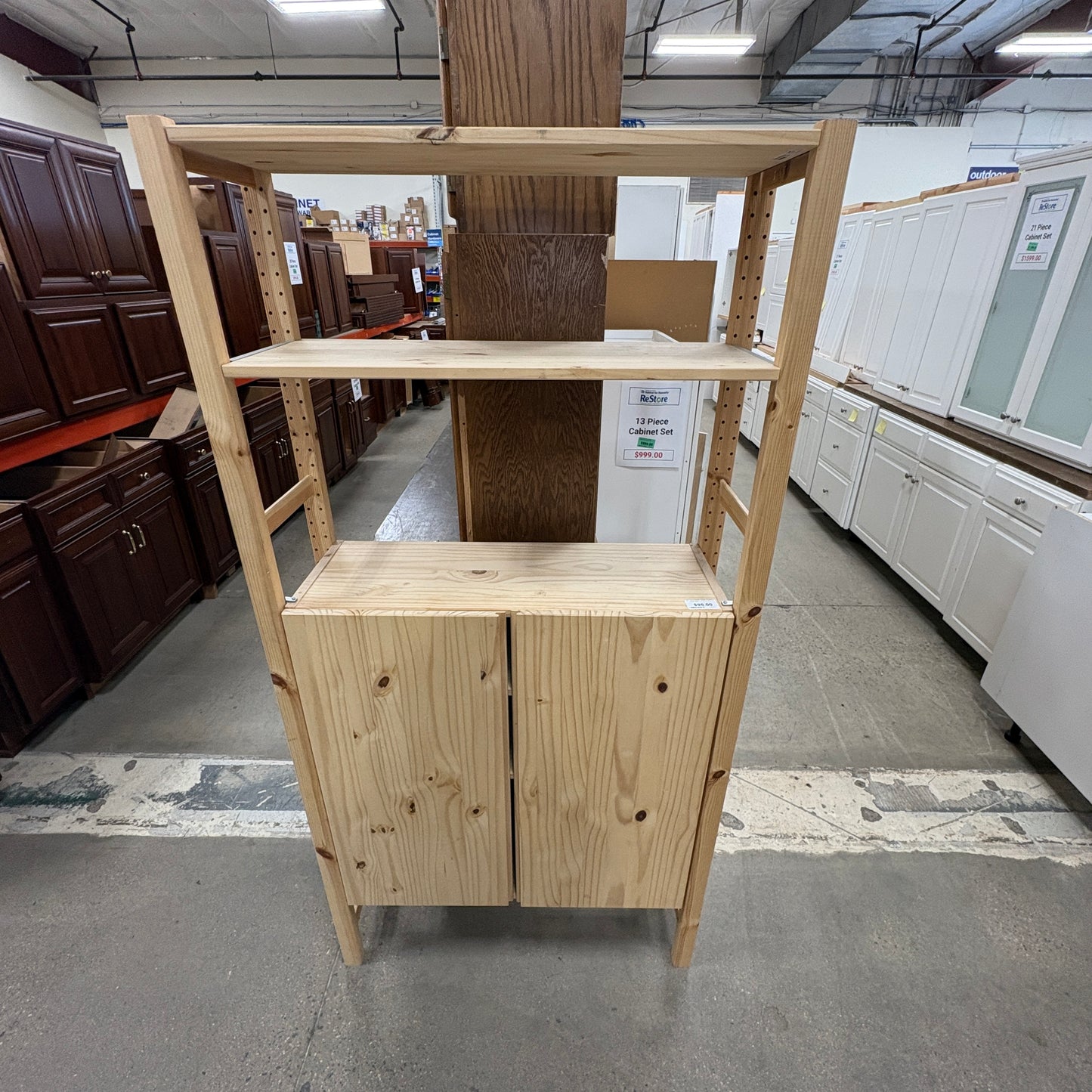 Pine Storage Shelf Unit