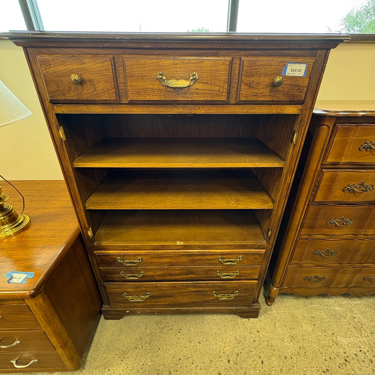 Distressed Oak Armoire