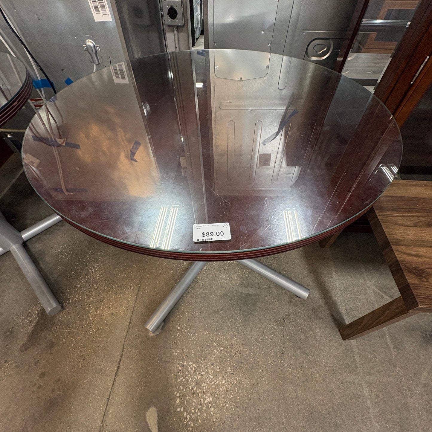Round Glass-Top Bistro Table