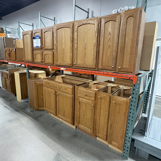 12 Pc Merillat Oak Cabinet Set