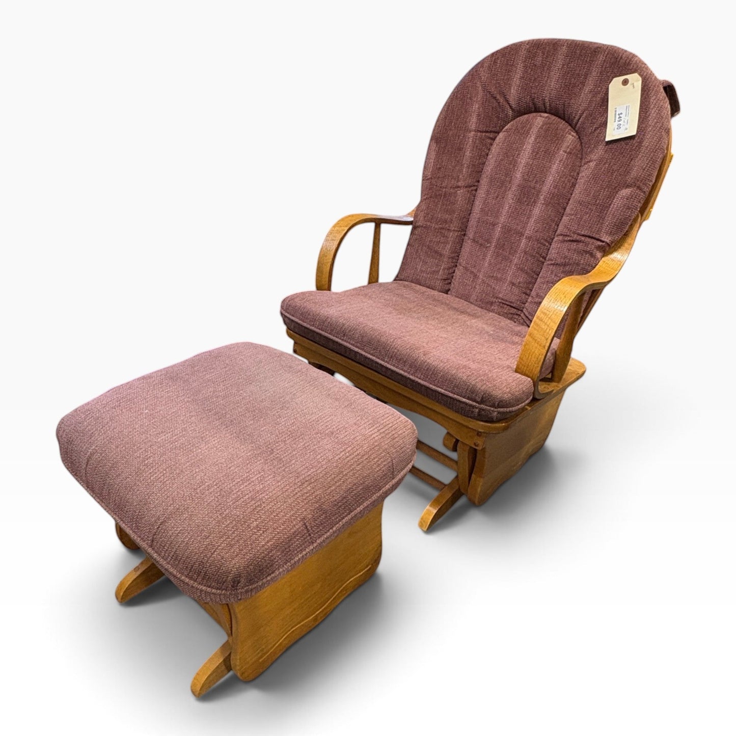 Oak Glider Rocker & Ottoman