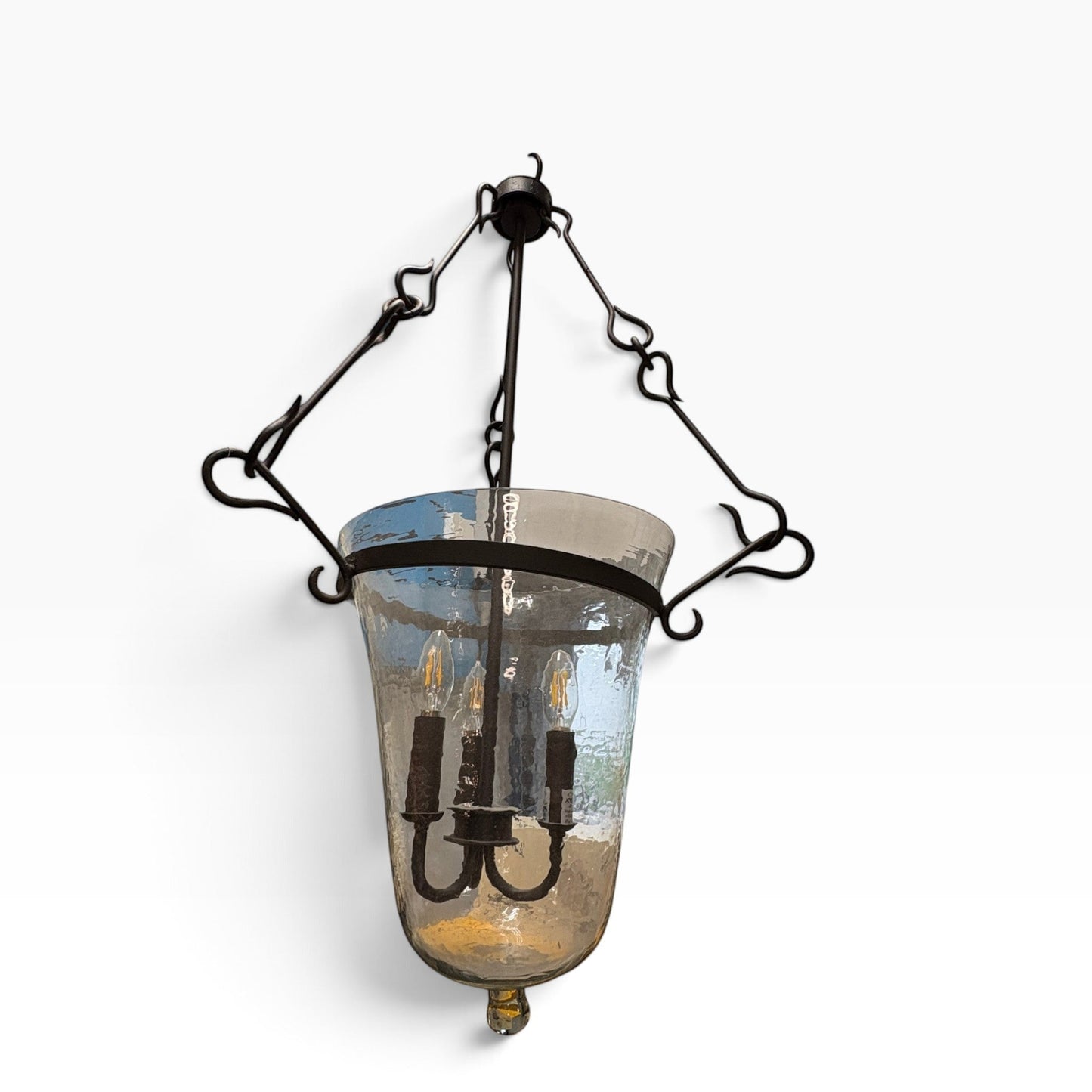 Seeded Glass Bell Jar Pendant