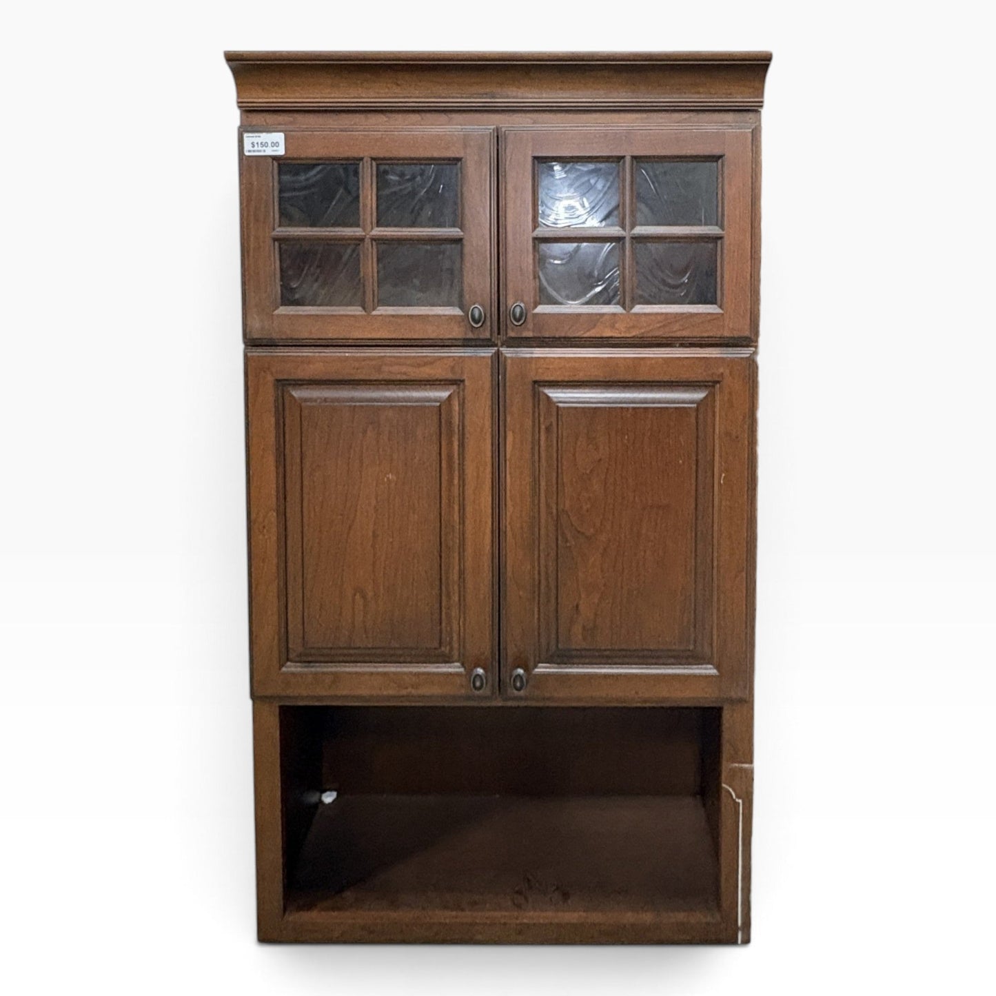 Cherry Wall Cabinet w/ Glass
