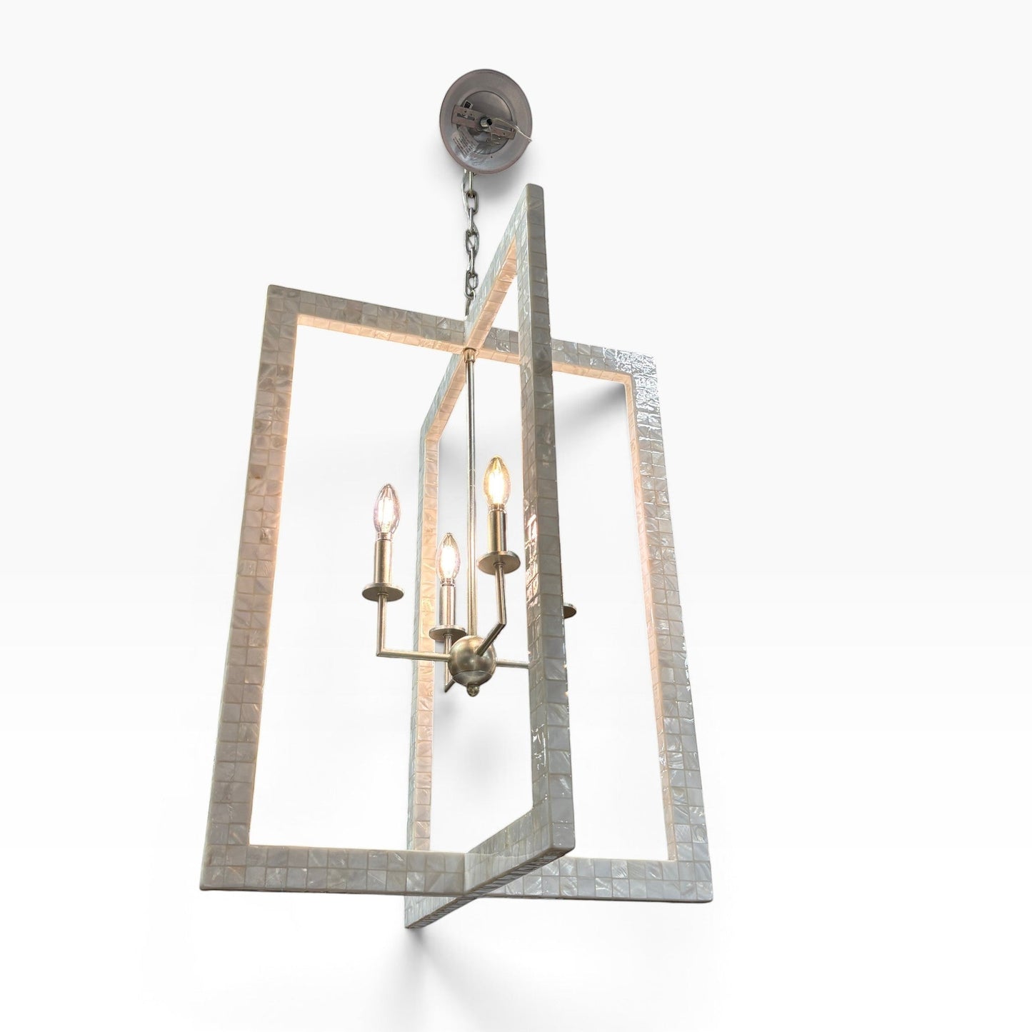 4-Light Marble Lantern Pendant