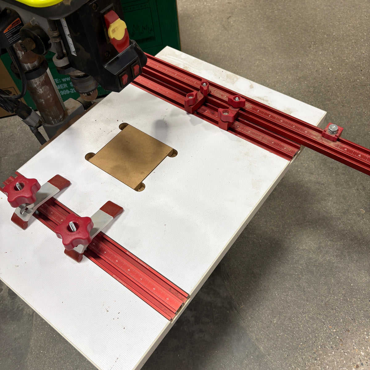 Ryobi Benchtop Drill Press with Woodpeckers Table and Fence - detail 3