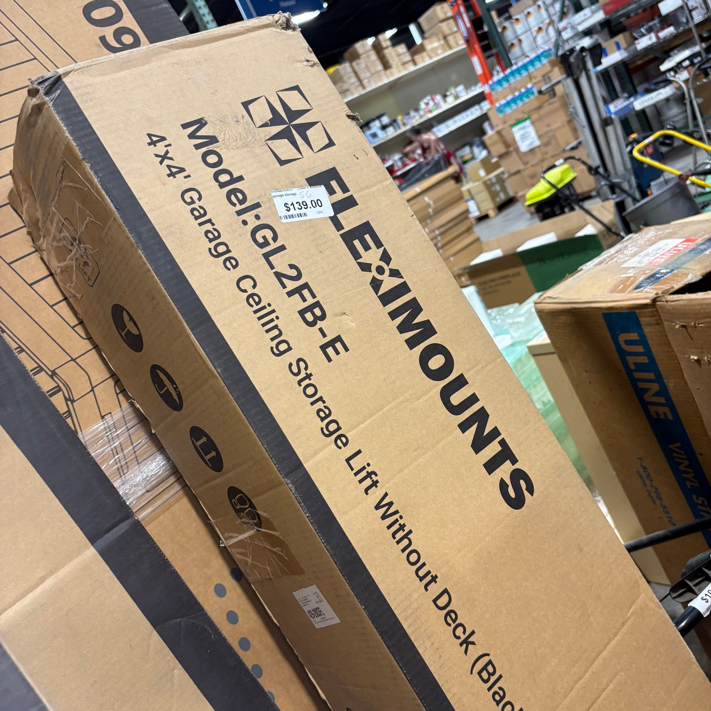 Fleximounts GL2FB-E 4 x 4 ft Garage Ceiling Storage Lift - detail 2