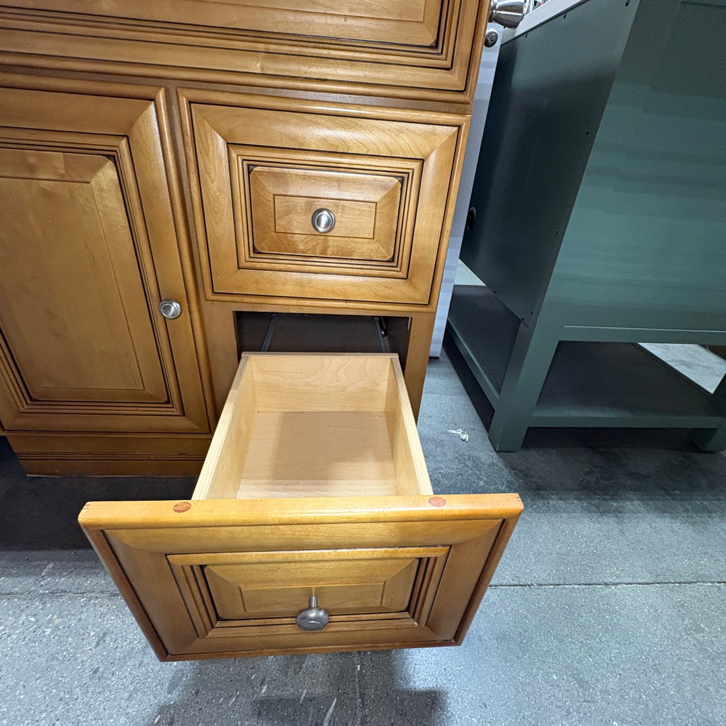 30 in Maple Vanity with Cultured Marble Top and Faucet - detail 4