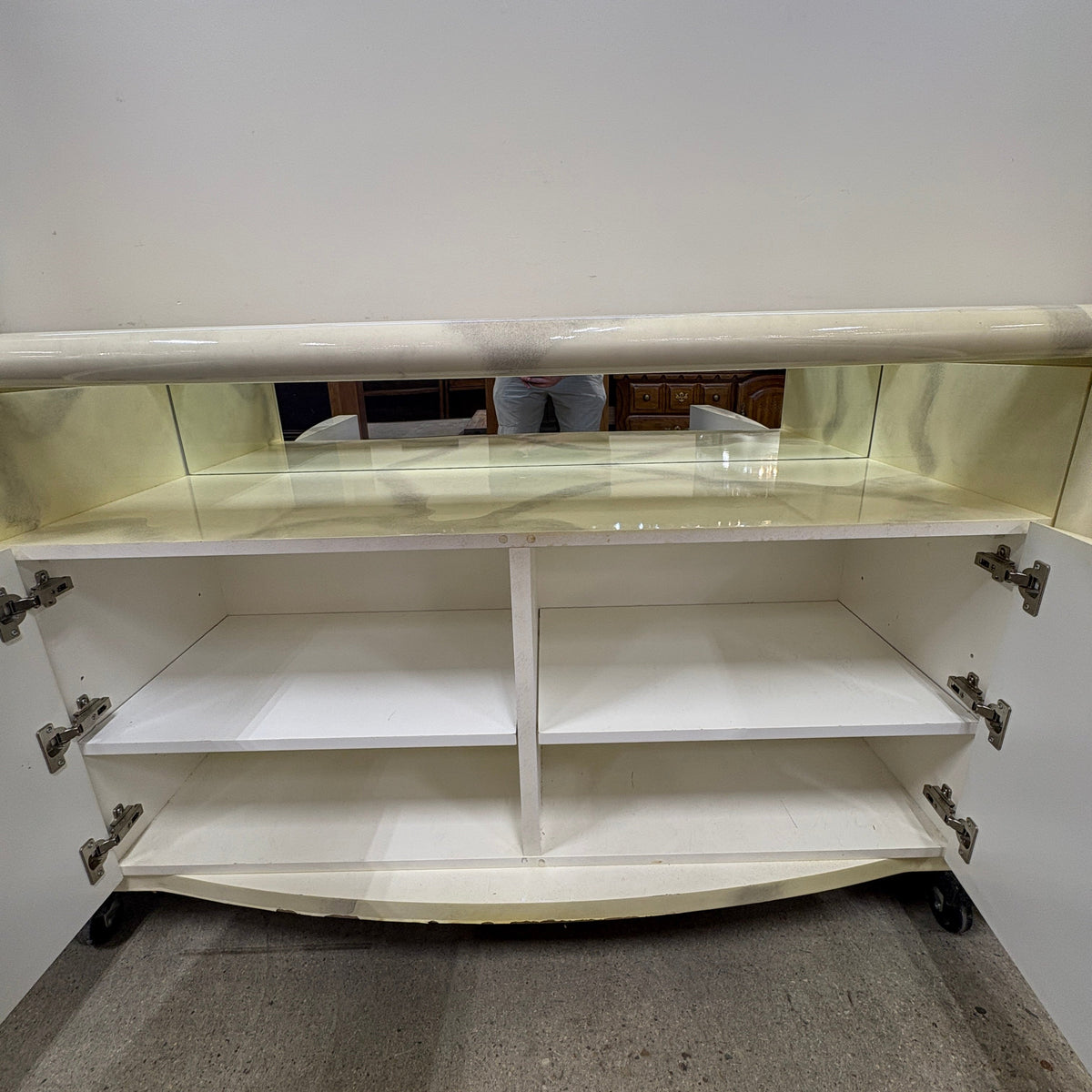 Cream Lacquer Console Buffet