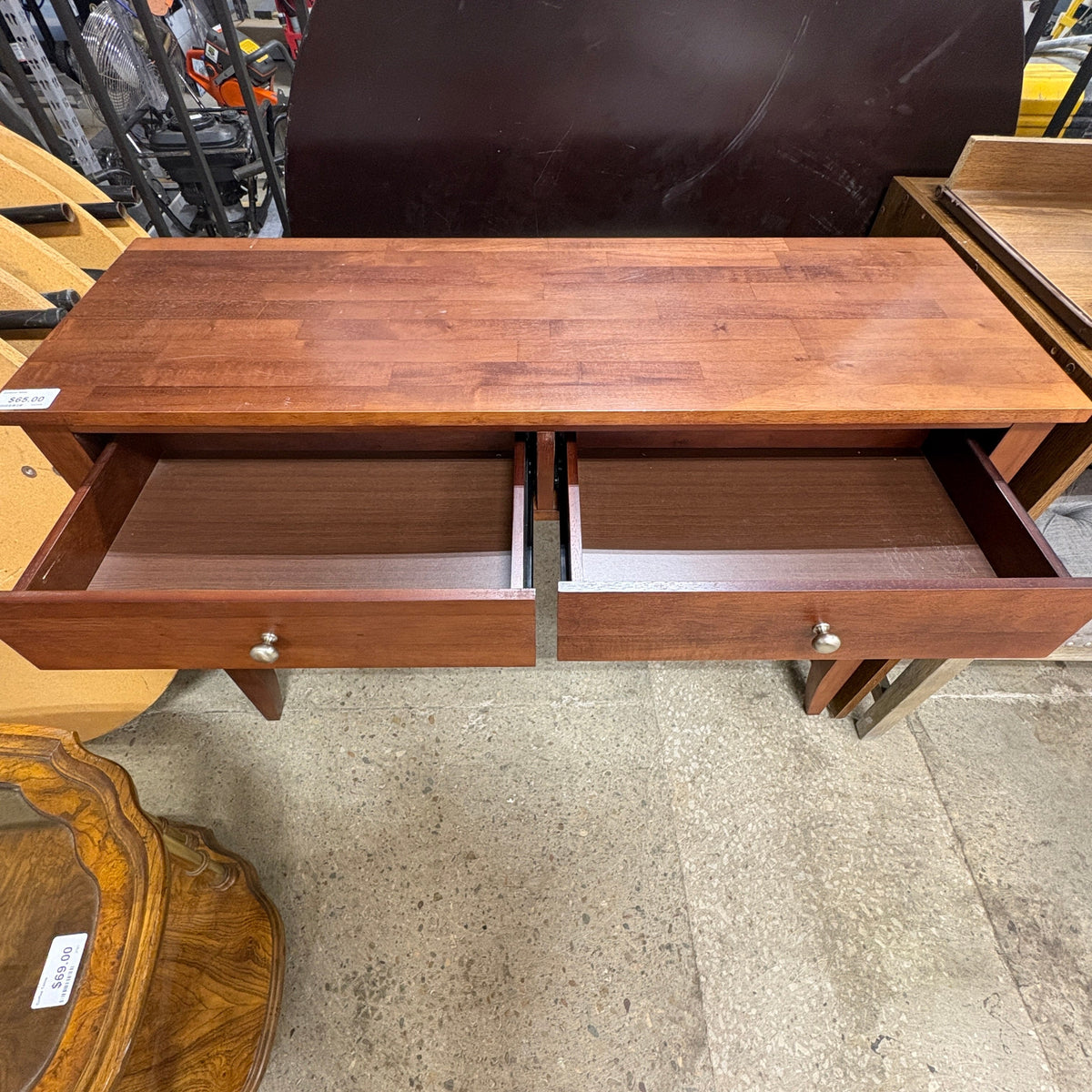 Cherry 2 Drawer Console Table