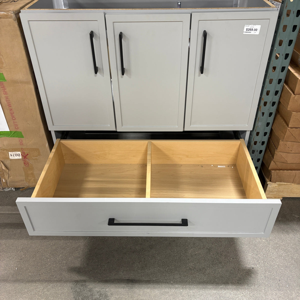36 in Light Gray Vanity Base