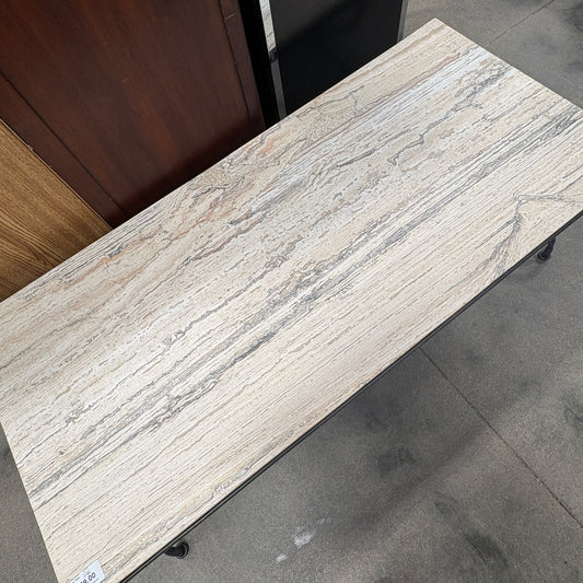 Stone Top Iron Coffee Table