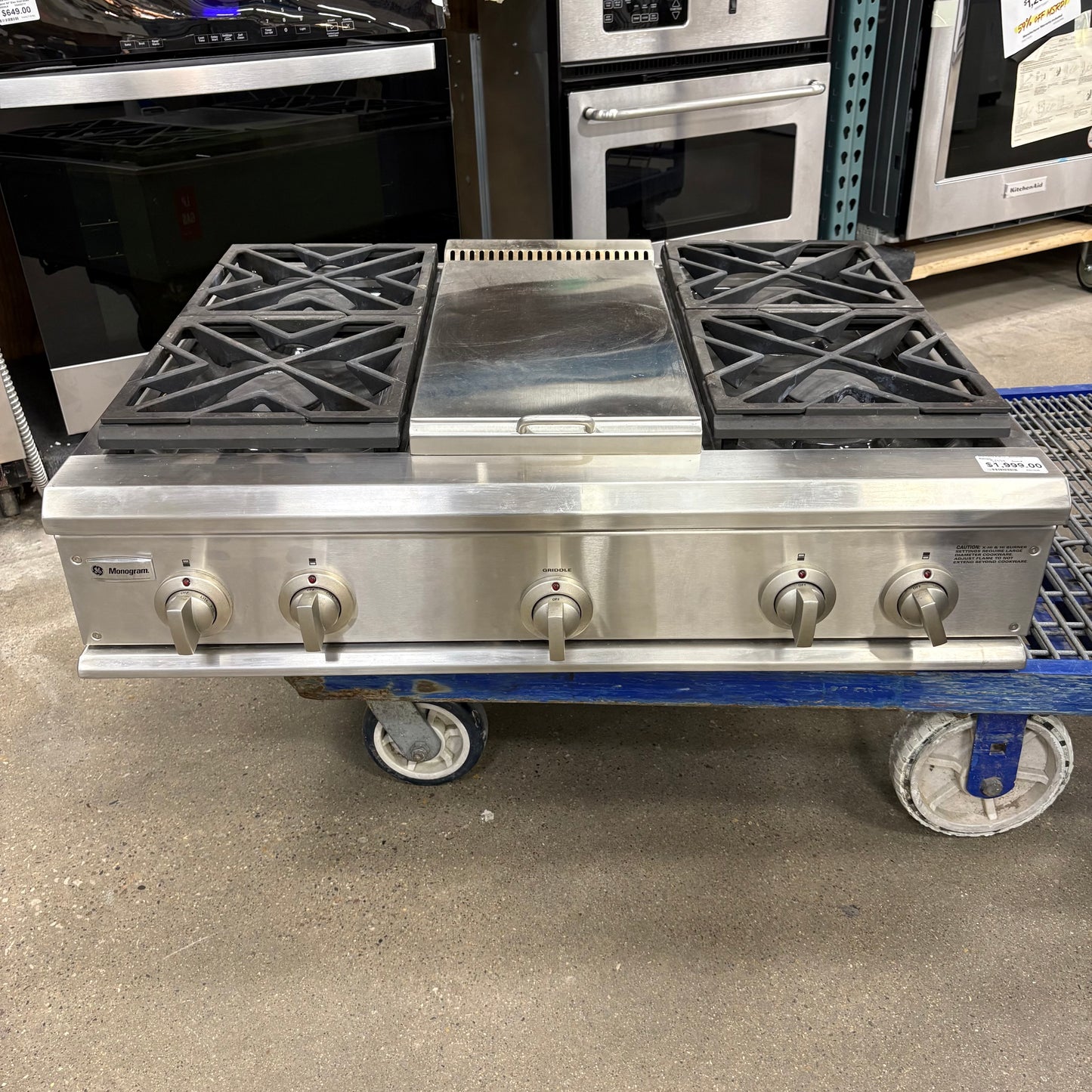 GE 36" Gas Cooktop w/ Griddle