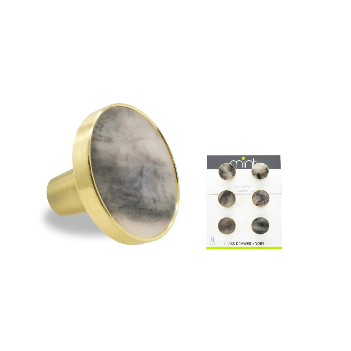 Cabinet Knobs Smoke 6pc