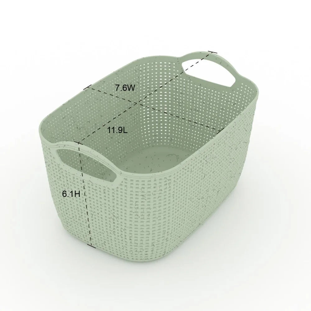 Jute Storage Basket Sage 3pk