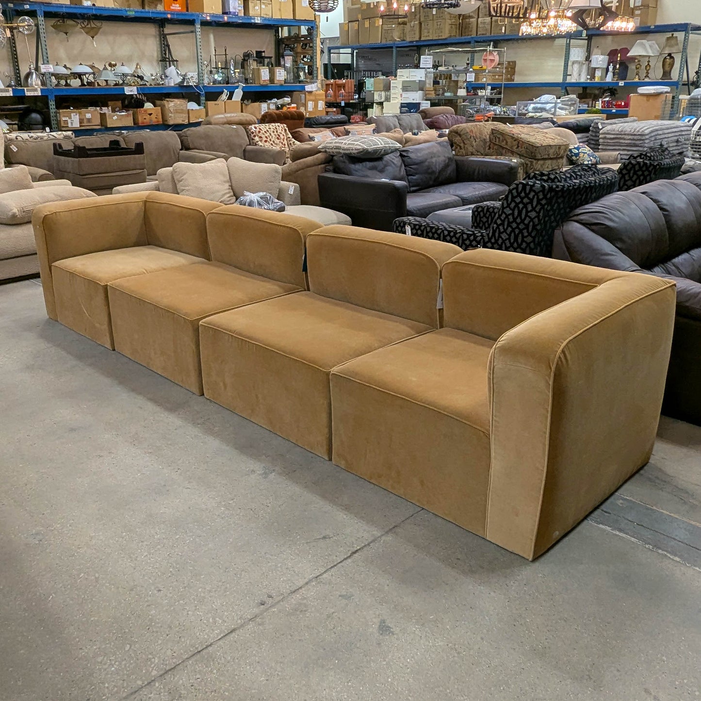 Joybird Modular Velvet Sofa