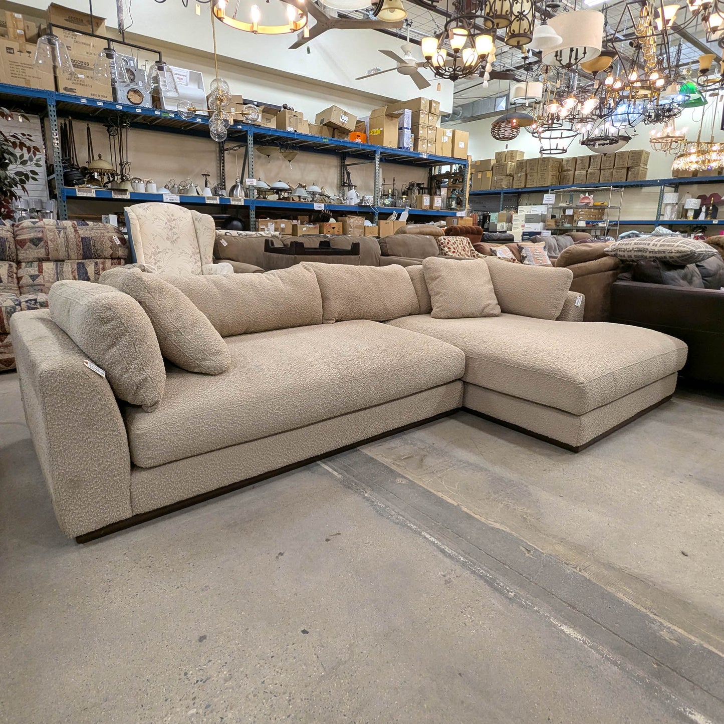 Joybird Tan Lewis Sectional