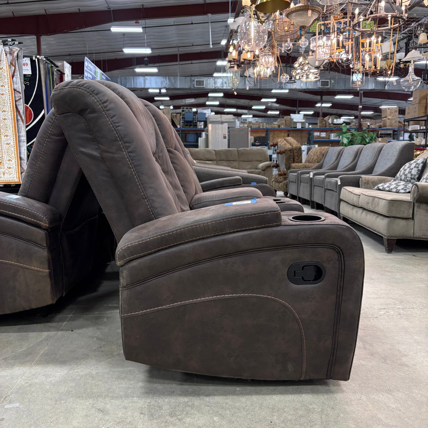 Brown ReclinerTheater Loveseat