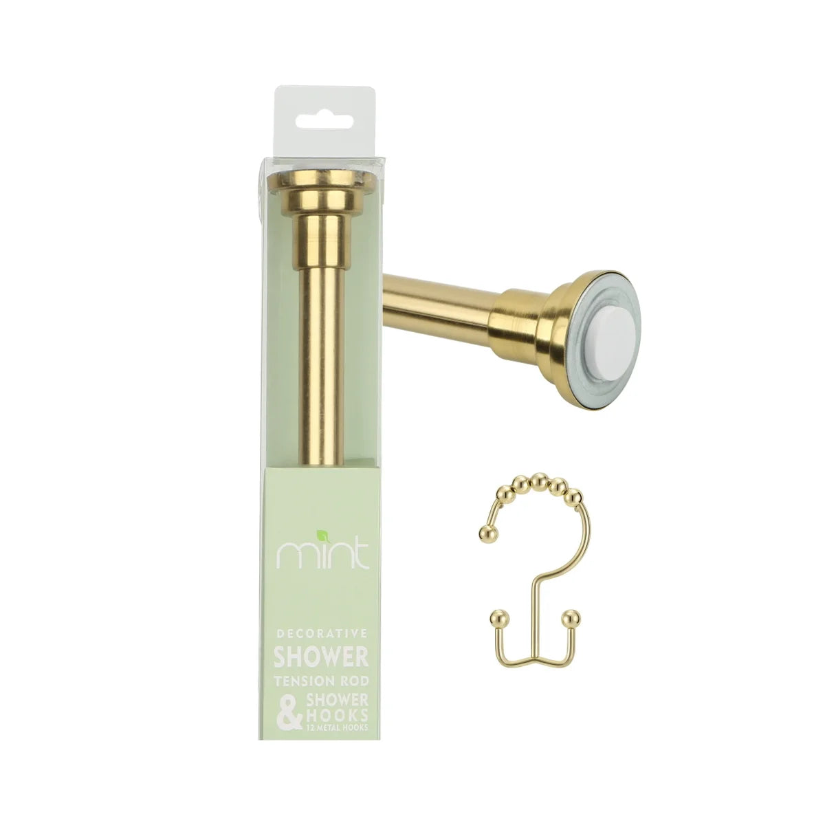 Shower Rod Gold 42"-72"