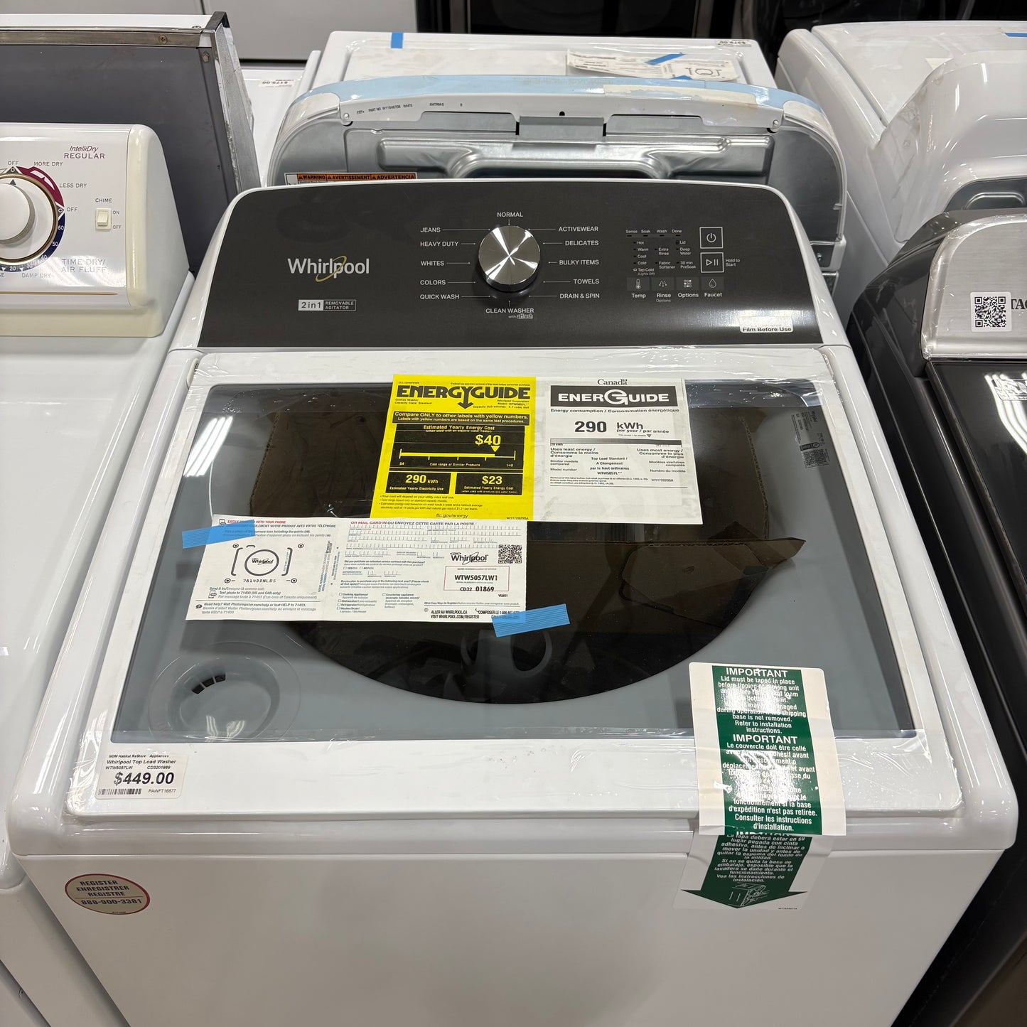 Whirlpool Top Load Washer
