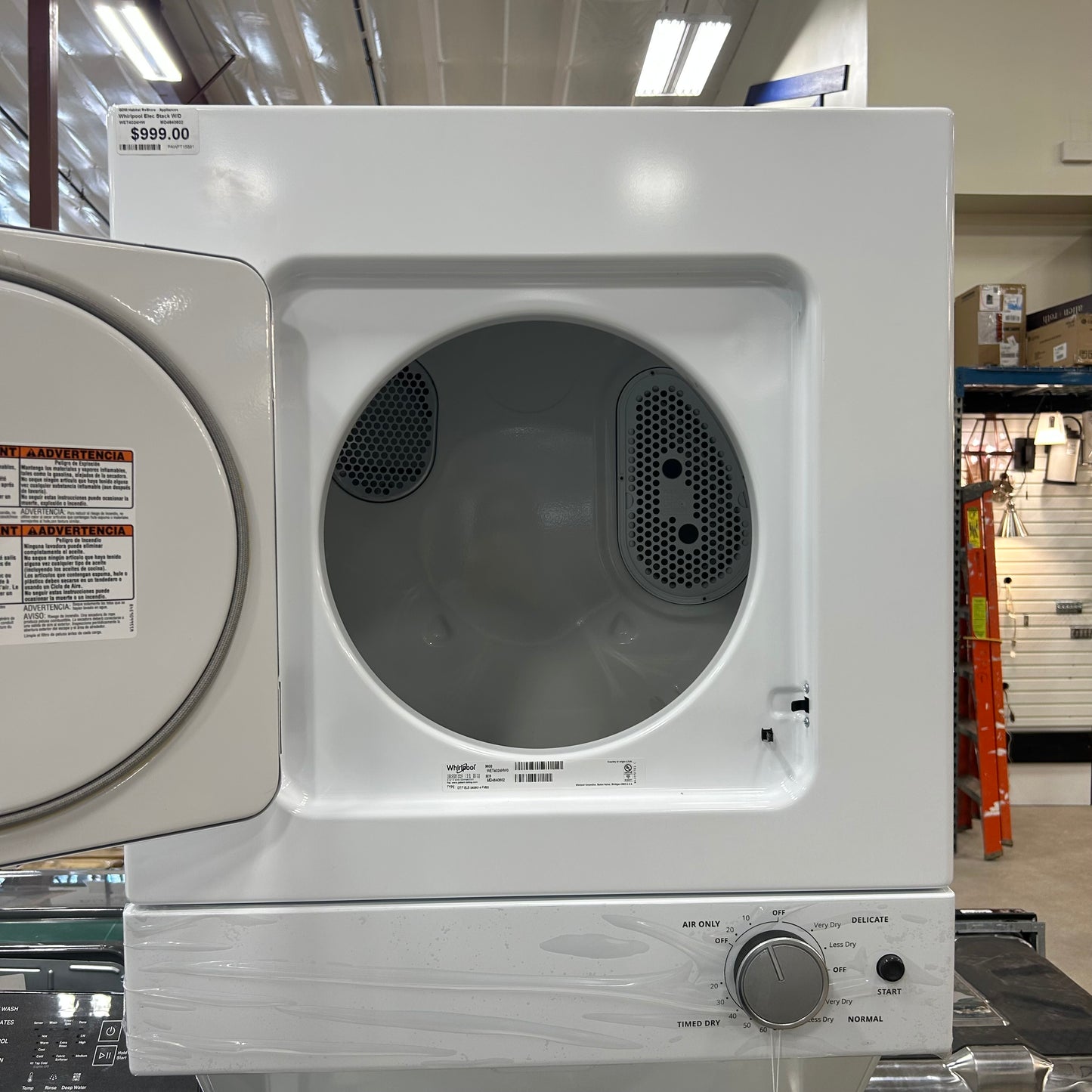 Whirlpool Elec Stack W/D