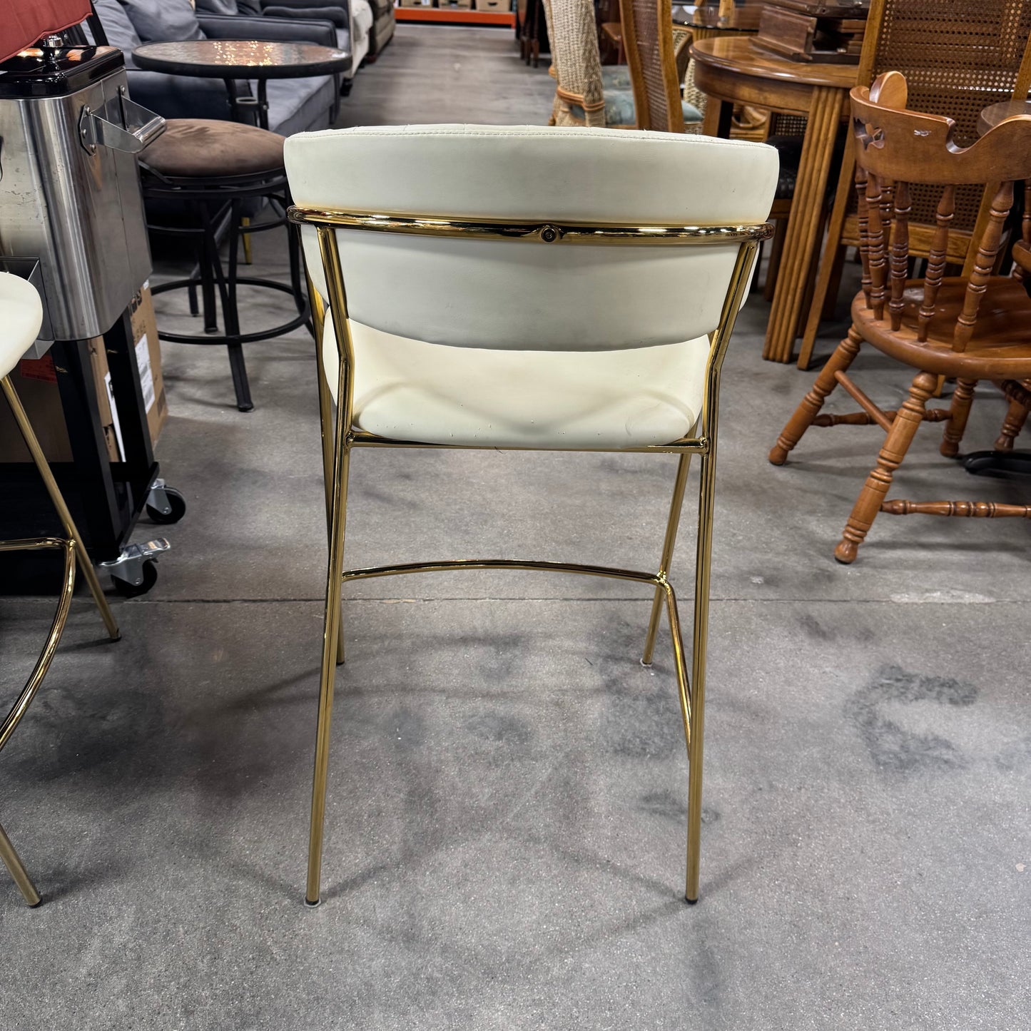 Cream/ Gold Bar Stool