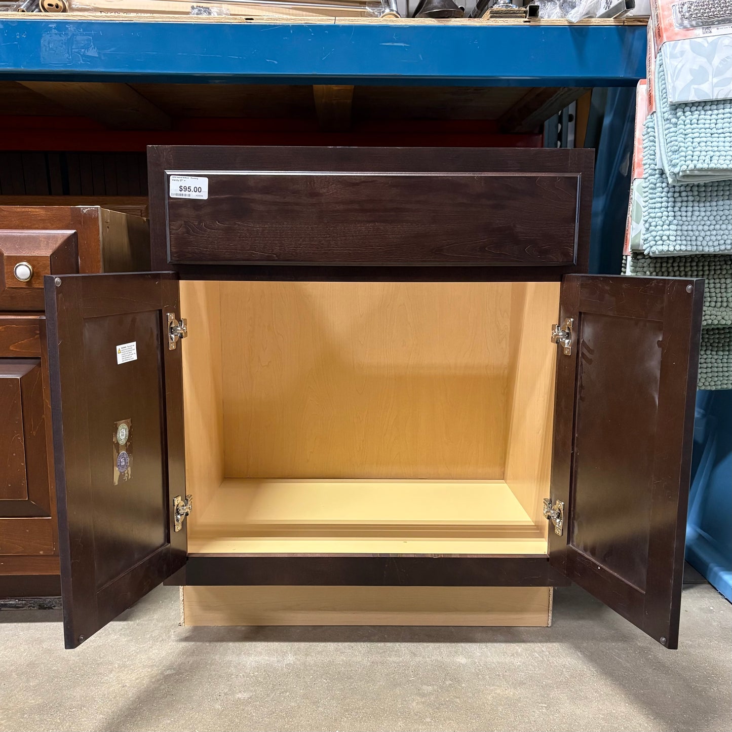 27" Brown Vanity Base