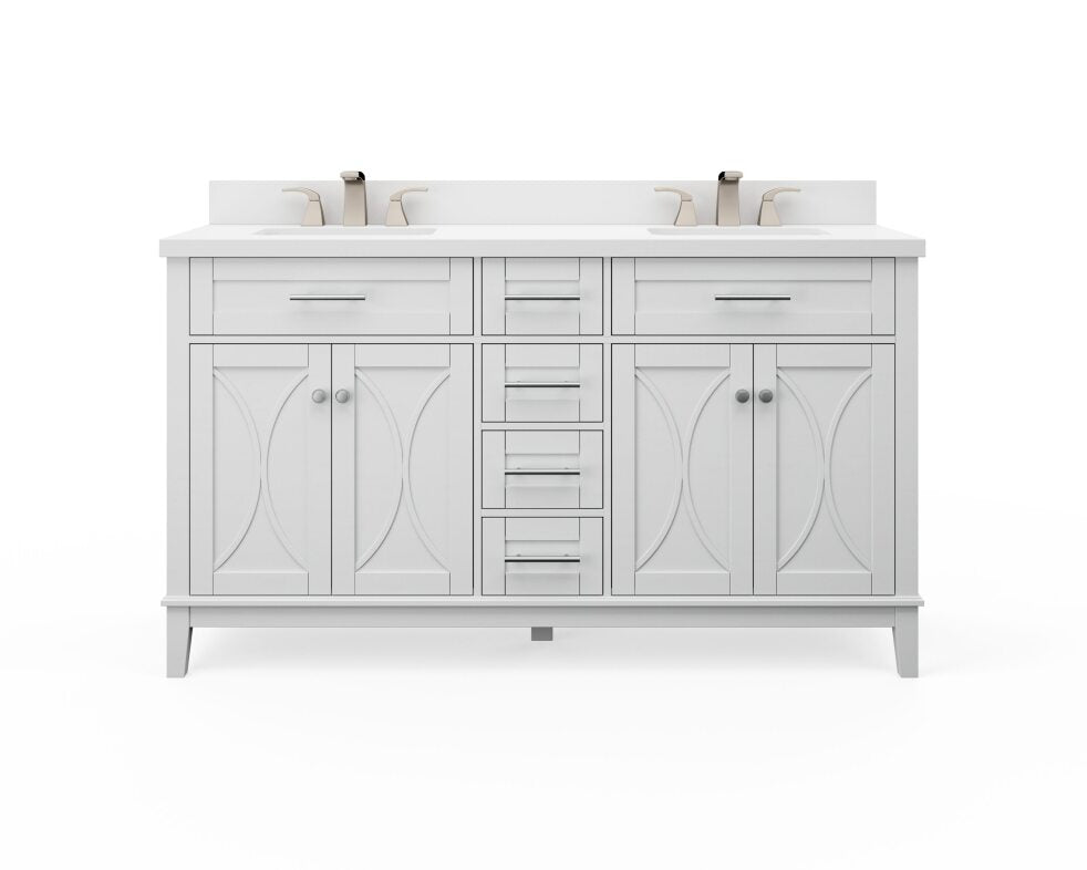 Alcova White Vanity Set 60" _onetimefalse Vanity Sets