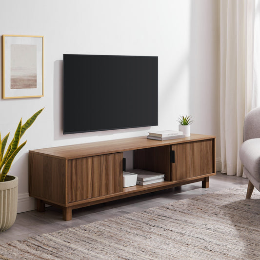 Arundo 58" Reeded Mocha TV Stand FALSE in-store location-set published-all-channels