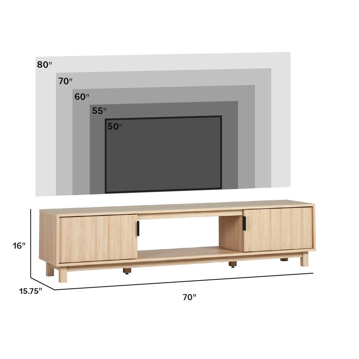 Arundo 70" Reeded Coastal Oak FALSE in-store location-set published-all-channels