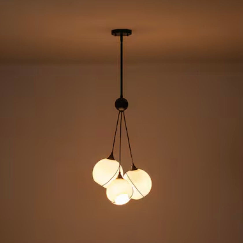 Opal Glass 3 Light Chandelier