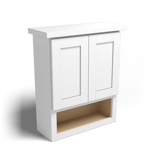 Special Order - 21" x 26" Bathroom Wall Cabinet Arcadia White Shaker - BV2126 Arcadia White Base Cabinets Bathroom GHI Medicine Cabinet SPACW Special Order Toilet Topper