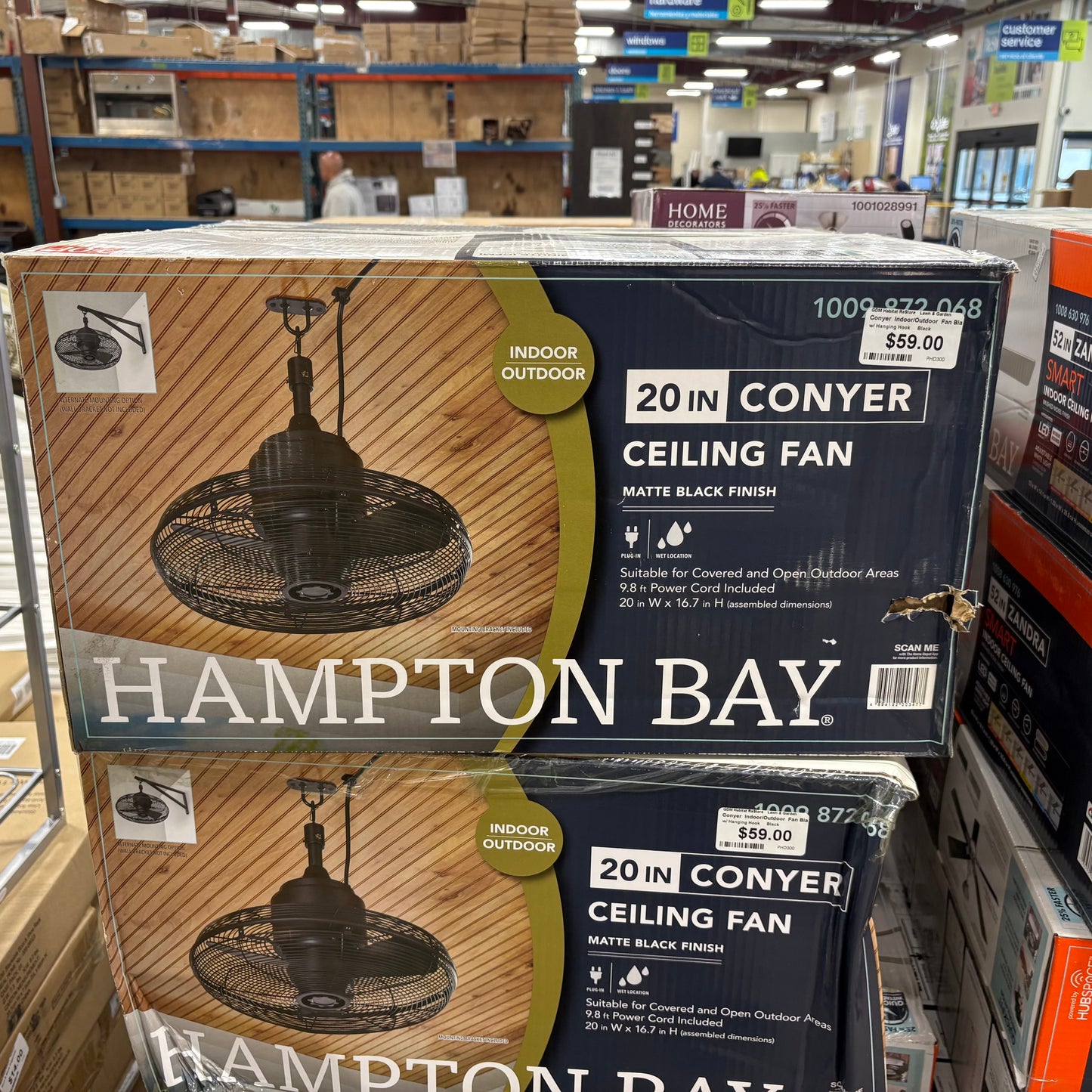 Conyer Indoor/Outdoor Fan Blac TRUE
