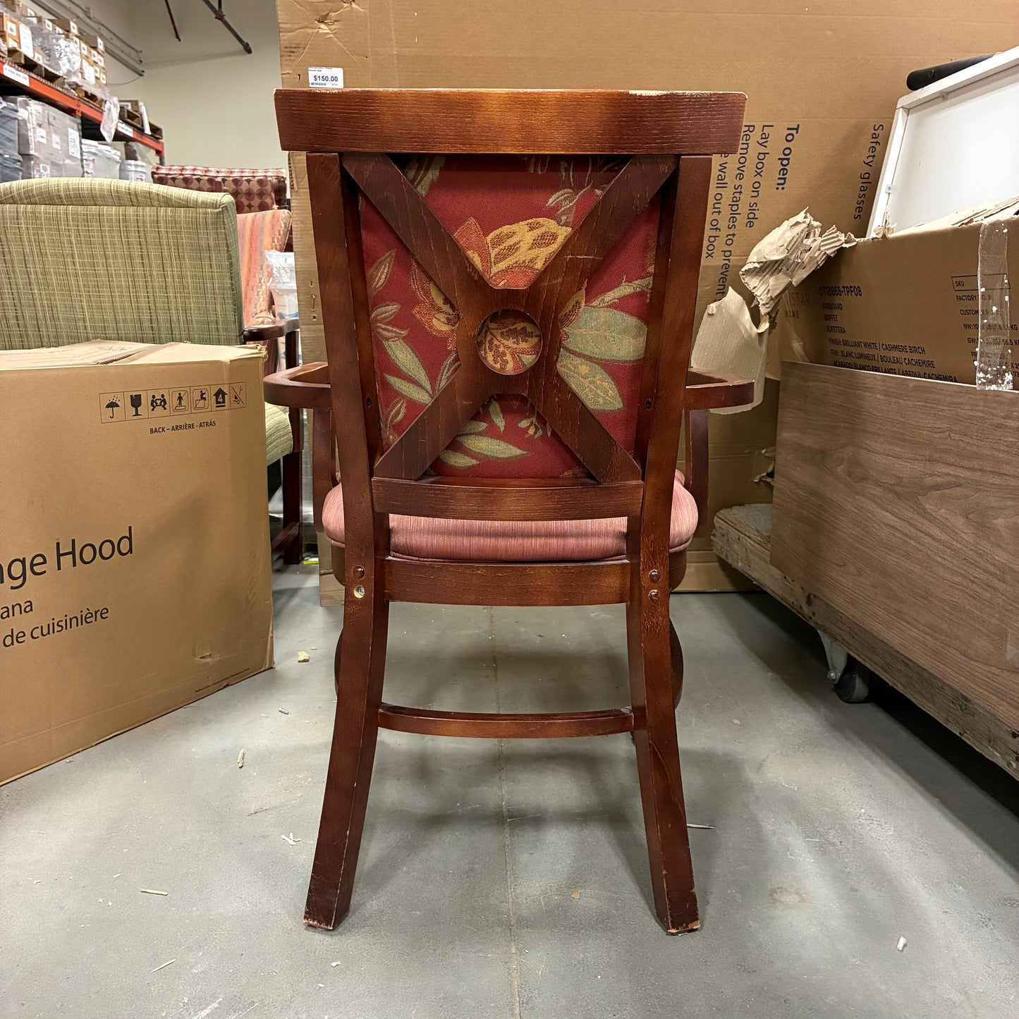 Red Flora Rolling Chair