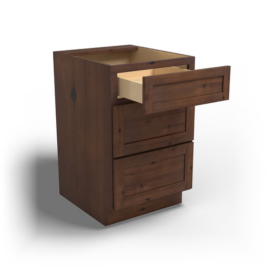 Special Order - 21" Drawer Base Cabinet Rustic Walnut - DB21 Base Cabinets Drawer Bases GHI Rustic Walnut Special Order SPRWS
