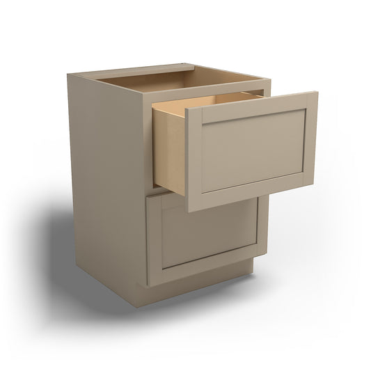 Special Order - 24" Drawer Base Cabinet with 2 Drawers Mojave Shaker - DB24 Base Cabinets Drawer Bases GHI Mojave Shaker Special Order SPMJS