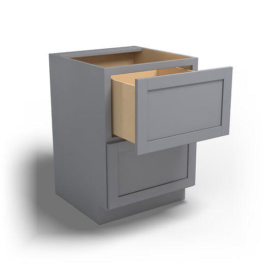 Special Order - 24" Drawer Base Cabinet with 2 Drawers Pacific Gray - DB24 Base Cabinets Drawer Bases GHI Pacific Gray Special Order SPPGS