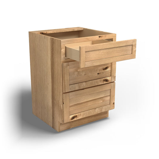 Special Order - 24" Drawer Base Cabinet with 3 Drawers Frontier Shaker - DB24 Base Cabinets Drawer Bases Frontier Shaker GHI Special Order SPFTS