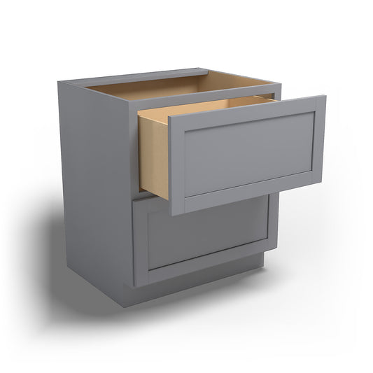 Special Order - 30" Drawer Base Cabinet with 2 Drawers Pacific Gray - DB30 Base Cabinets Drawer Bases GHI Pacific Gray Special Order SPPGS