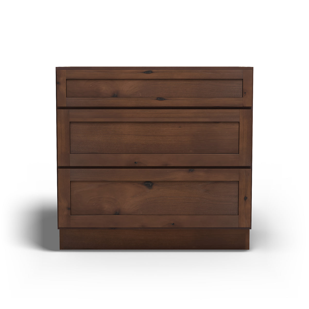 Special Order - 36" Drawer Base Cabinet with 3 Drawers Rustic Walnut - DB36