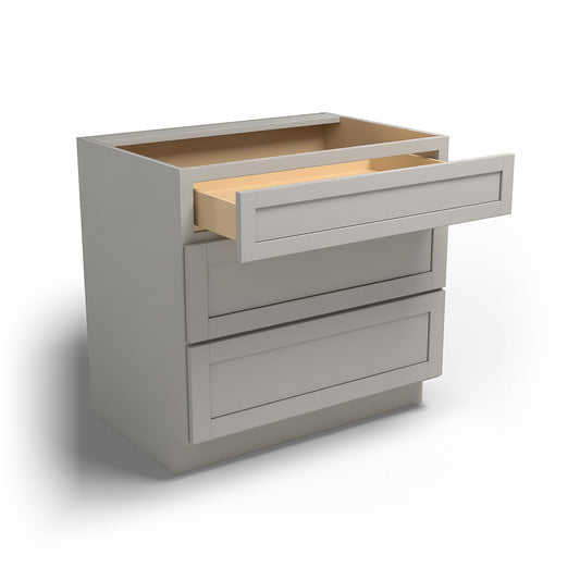 Special Order - 36" Drawer Base Cabinet with 3 Drawers Stone Harbor Gray - DB36 Base Cabinets Drawer Bases GHI Special Order SPSHG Stone Harbor Gray