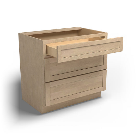 Special Order - 36" Drawer Base Cabinet with 3 Drawers Sonona Wheat - DB36 Base Cabinets Drawer Bases GHI Sonona Wheat Special Order SPSNW