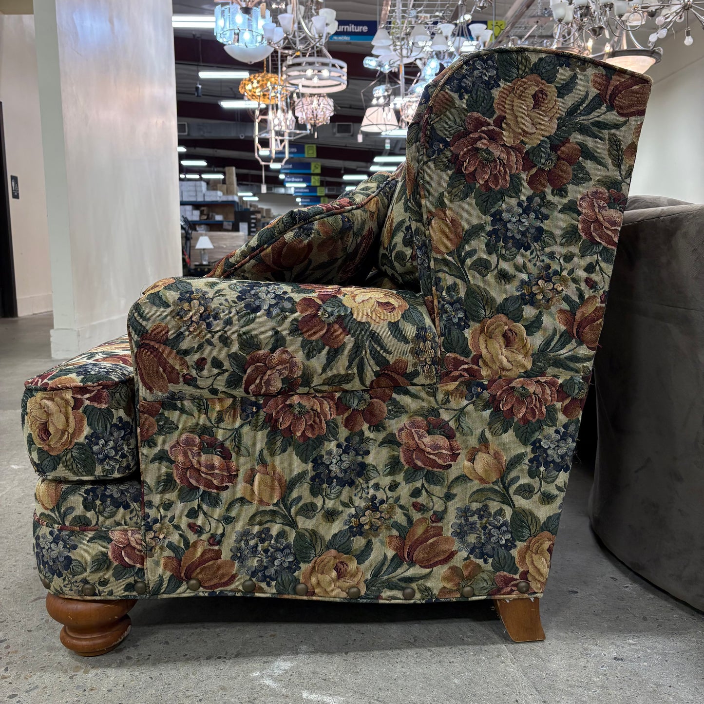 Broyhill Woven Floral Armchair