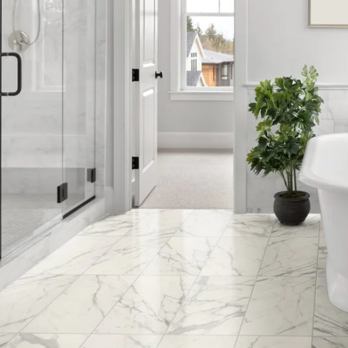 Marble Look Porcelain Tile - 12" x 24" - 17.60 sq ft - DTI I448 Porcelain Tile