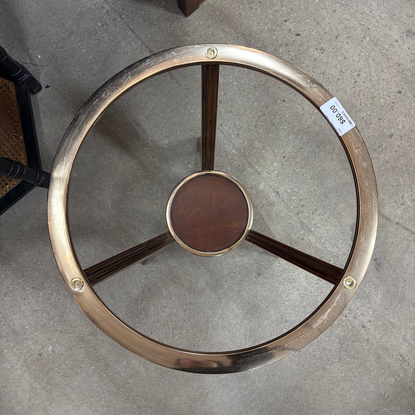 MCM-Style Glass-Top End Table